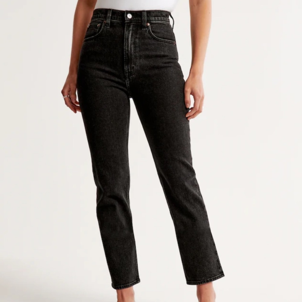 Abercrombie & Fitch Ankle Straight Ultra High Rise Jeans